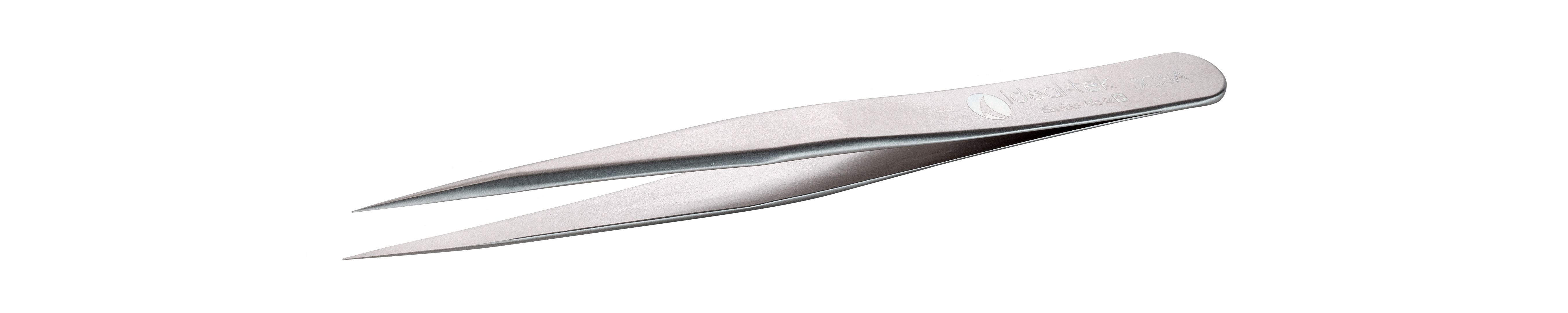 ideal-tek 110 mm, Stainless Steel, Short; Very Sharp, Tweezers