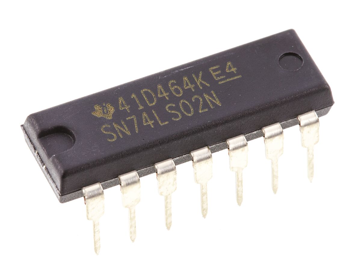 Texas Instruments SN74LS02N, Quad 2-Input NOR Logic Gate, 14-Pin PDIP
