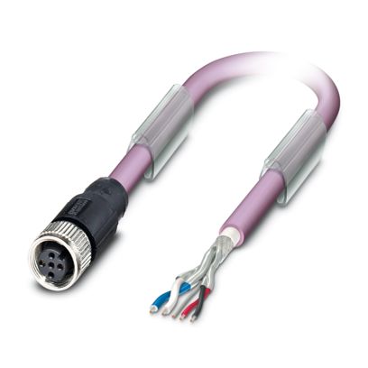 Phoenix Contact SAC Series Bus Cable, 5 Cores, 0.25 mm², 24, 500mm, Shielded Shield, Data Transfer Cable Cable