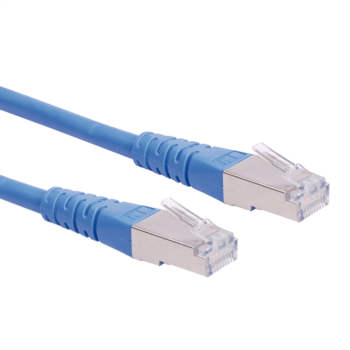 Roline, 300mm Cat6, Blue RJ45 to Male RJ45 Male, S/FTP, Terminated PVC Sheath