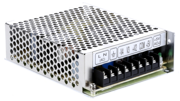 MEAN WELL Switching Power Supply, RQ-65C, 5V, 1.5A, 65W, Quad Output, 88 → 264V ac Input Voltage