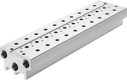 Festo VABM series 10 station G 1/4 Manifold Base for use with 5/2 & 5/3 Way Valves, 576425
