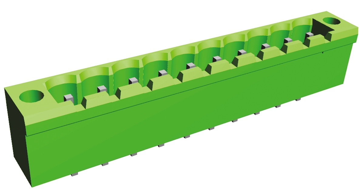 TE Connectivity, 5.08mm Pitch, Buchanan, 10 Way, , Pluggable Terminal Block, Header, Panel Mount, Solder Termination,