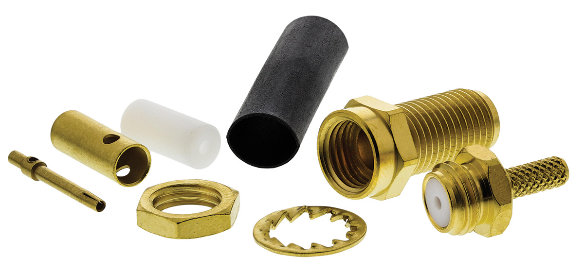 Radiall, Jack Bulkhead SMA Connector, 50Ω, Crimp Termination, Straight Body