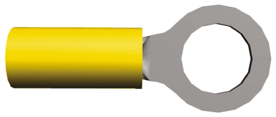 TE Connectivity, PIDG Insulated Ring Terminal, M8 Stud Size, 2.7mm² to 6.6mm² Wire Size, Yellow