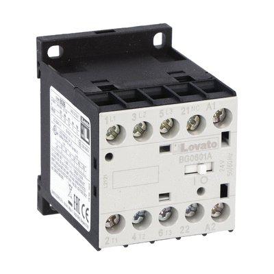 Lovato BG06 Contactor, 230 V ac Coil, 3-Pole, 6 A, 18 kW, 1NC, 690 V