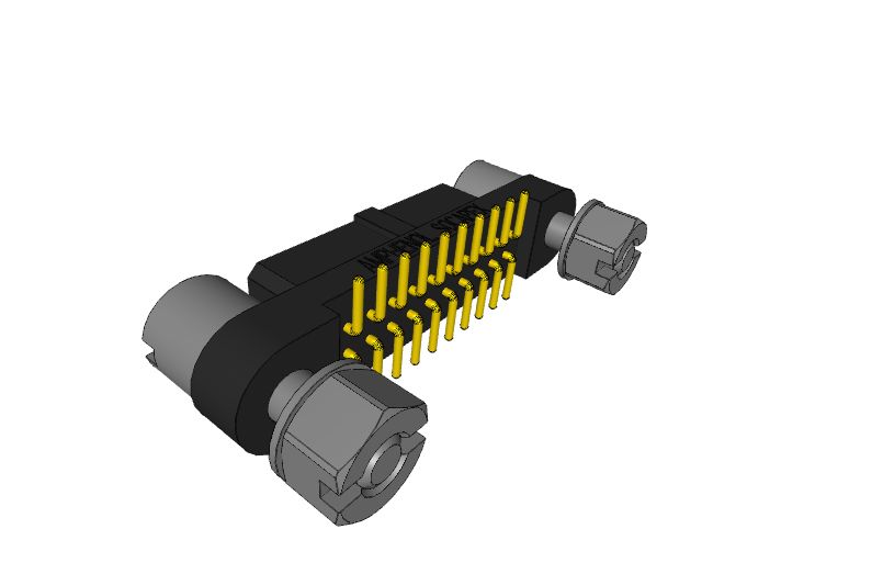Amphenol Socapex MHDAS Series Straight PCB PCB Header, 20 Contact(s), 1.27 mm Pitch, 2 Row, Shrouded