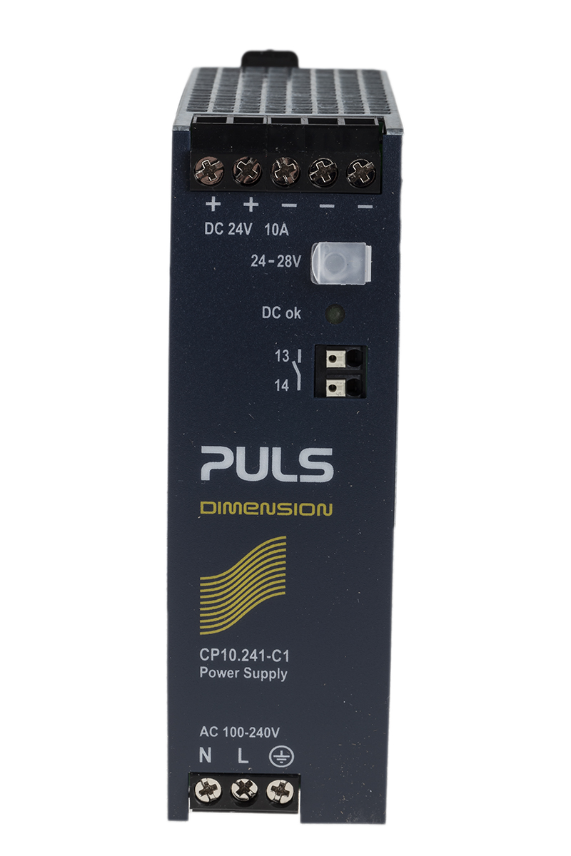 PULS CP DIN Rail Power Supply, 100 → 240V ac ac Input, 24V dc dc Output, 10A Output, 240W