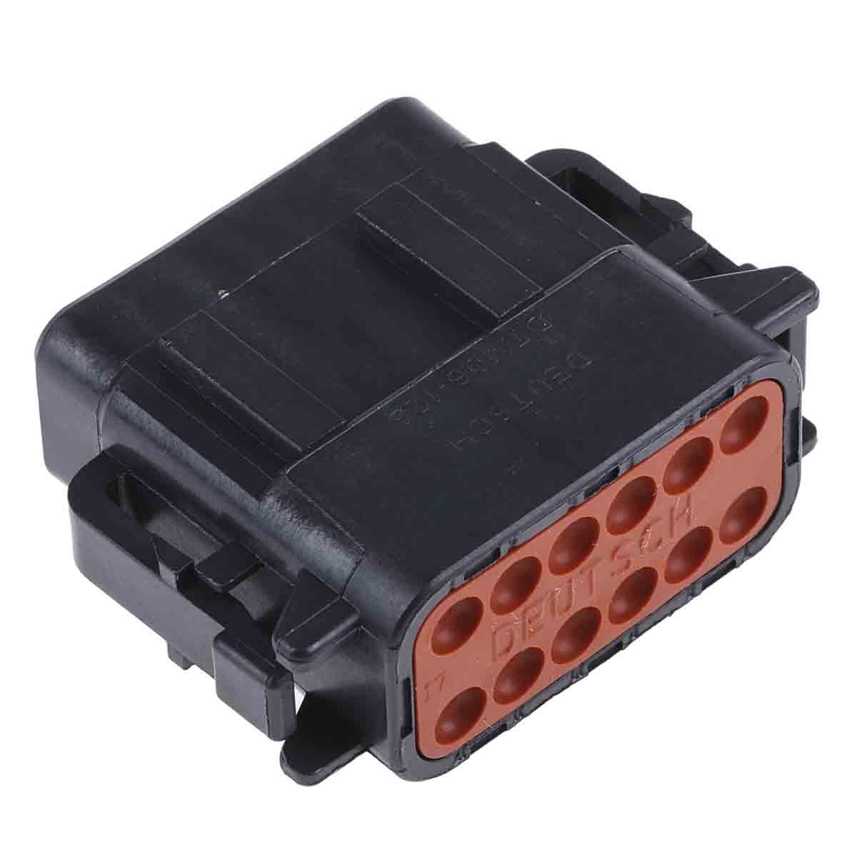 Deutsch, DTM Automotive Connector Plug Black 12 Way, Crimp Termination DTM06-12SB