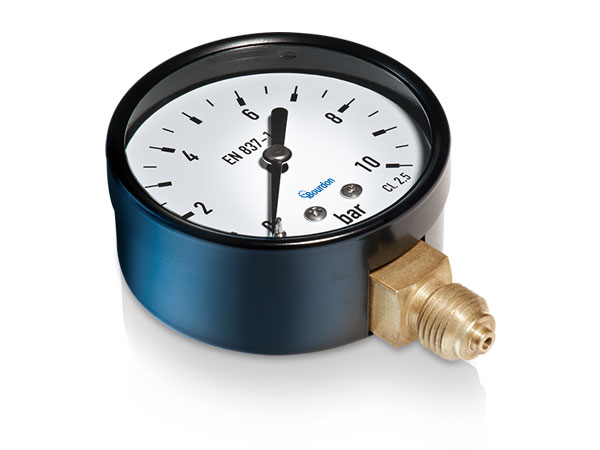 Bourdon G 1/4 Analogue Pressure Gauge 0bar Bottom Entry 53mm Outside Diameter