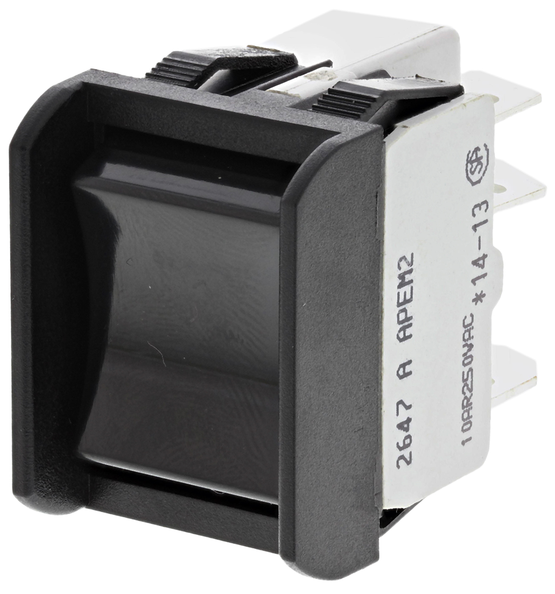 APEM DPDT, (On)-Off-(On) Rocker Switch Panel Mount