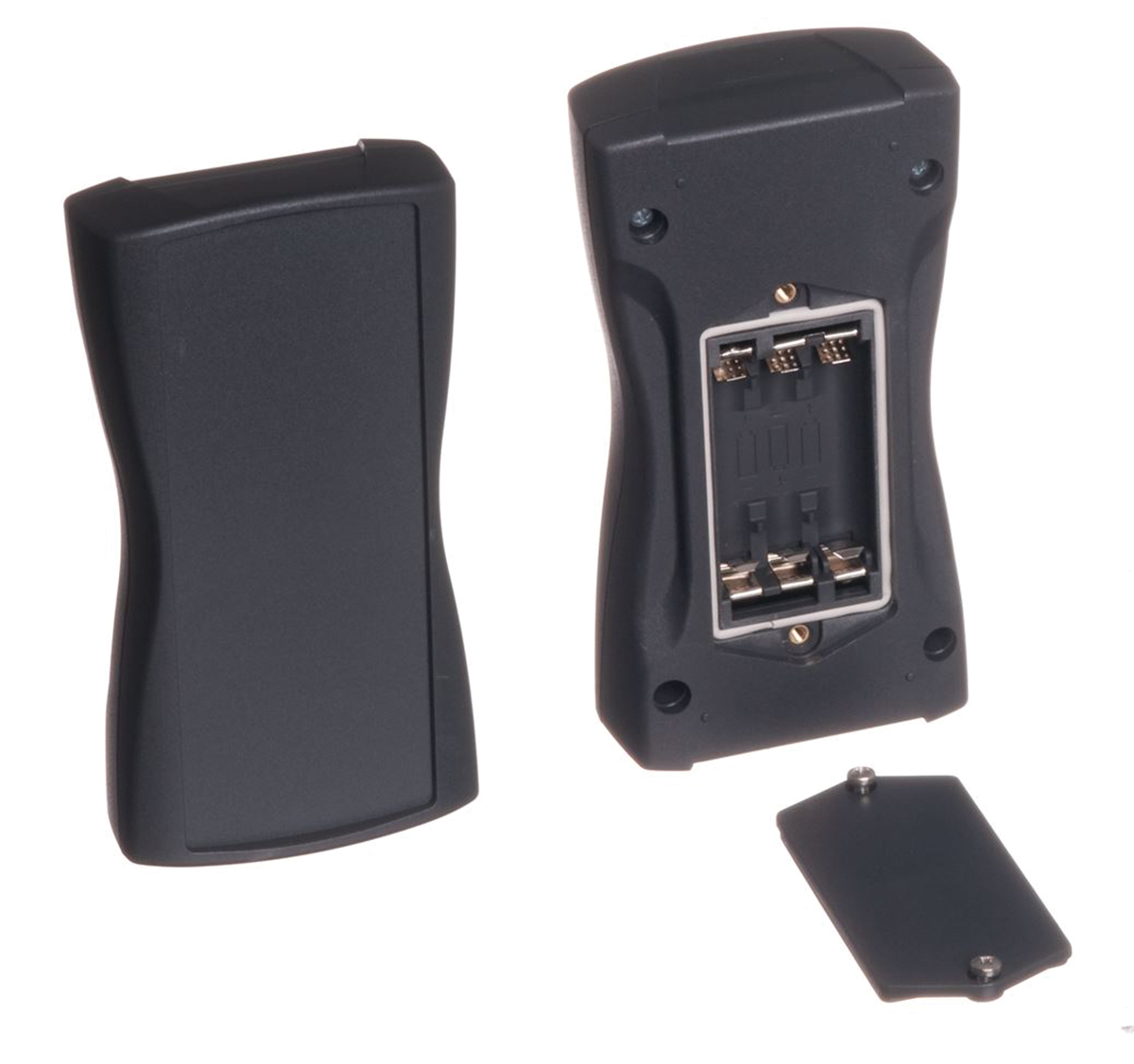 Bopla BOS-Streamline Series Grey ABS Handheld Enclosure, Integral Battery Compartment, IP40, 140.3 x 72.9 x 31.3mm