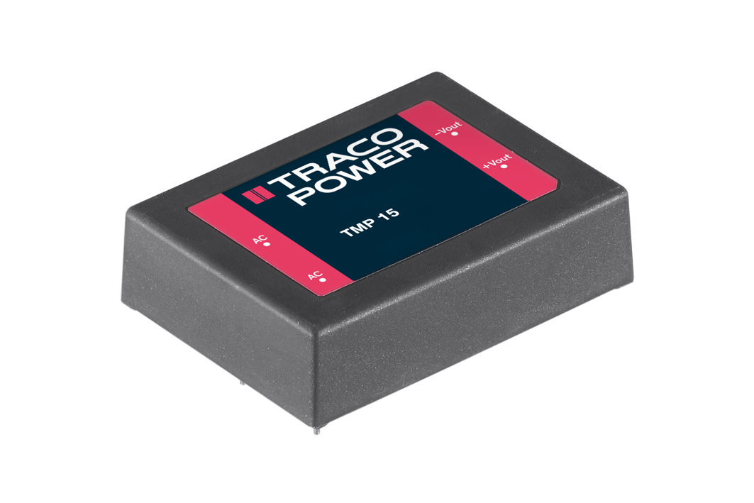 TRACOPOWER Switching Power Supply, TMP 15515, 5 V dc, ±15 V dc, 2 A, 150mA, 15W, Triple Output, 120 → 370 V dc,