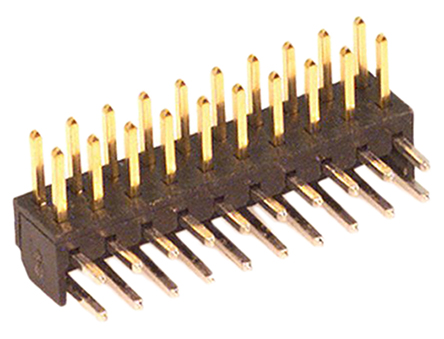 Molex Milli-Grid Series Right Angle Through Hole Pin Header, 20 Contact(s), 2 mm Pitch, 2 Row, Unshrouded
