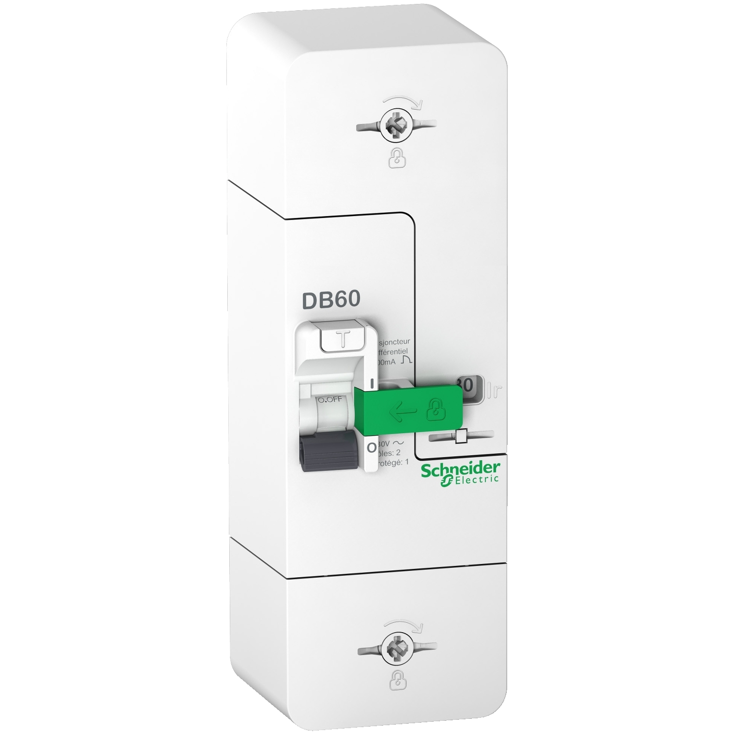 Schneider Electric R9F RCCB, 60A, 1 Pole, 500mA, Type A, 250V ac