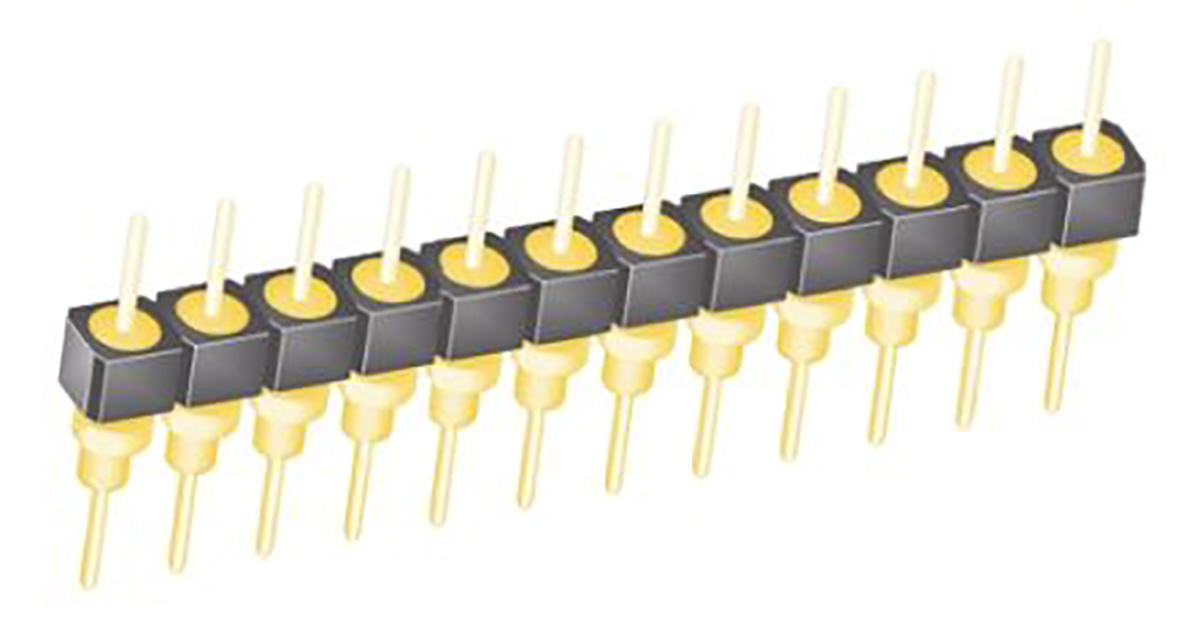 Samtec BBS Series Straight Through Hole Pin Header, 5 Contact(s), 2.54 mm Pitch, 1 Row, Unshrouded