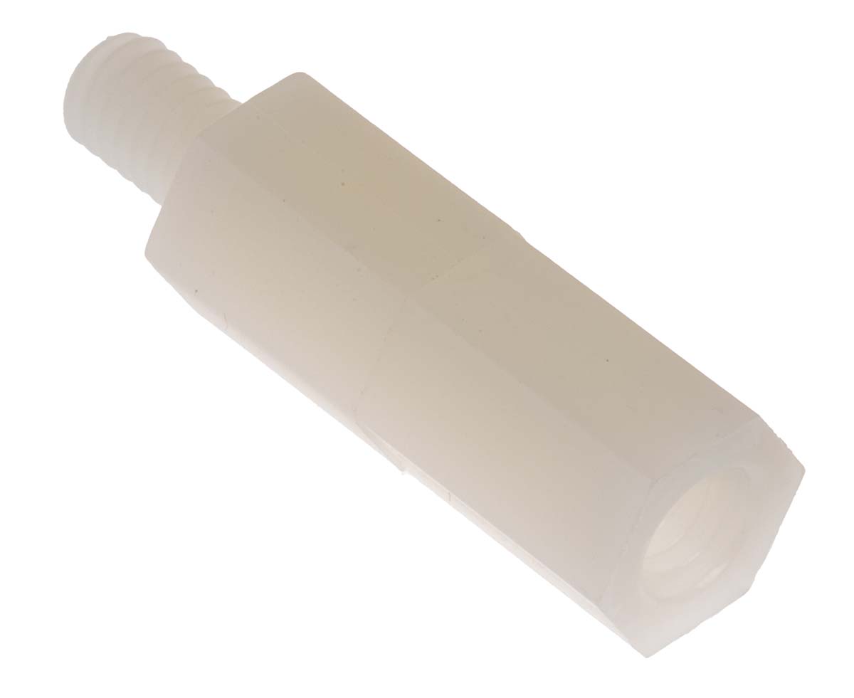 RS PRO Standoff, M4 x M4 Thread, 19mm Body, Nylon 66, Male/Female, 6mm Stud