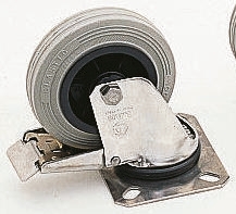 LAG Braked Swivel Castor Wheel, 55kg Capacity, 80mm Wheel