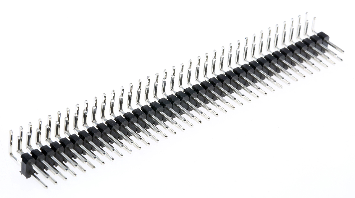 HARWIN M20 Series Right Angle Through Hole Pin Header, 72 Contact(s), 2.54 mm Pitch, 2 Row, Unshrouded