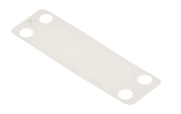 RS PRO Cable Tie Cable Markers, Natural, Pre-printed "Blank", for Cables