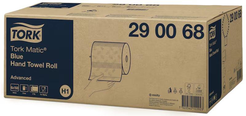 Tork Matic Rolled Blue Paper Towel, 15000 x 210mm, 2-Ply
