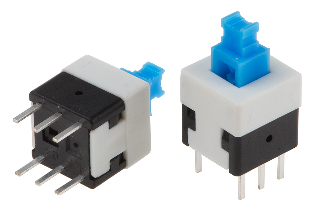 KNITTER-SWITCH Push Button Switch, Momentary, PCB, DPDT