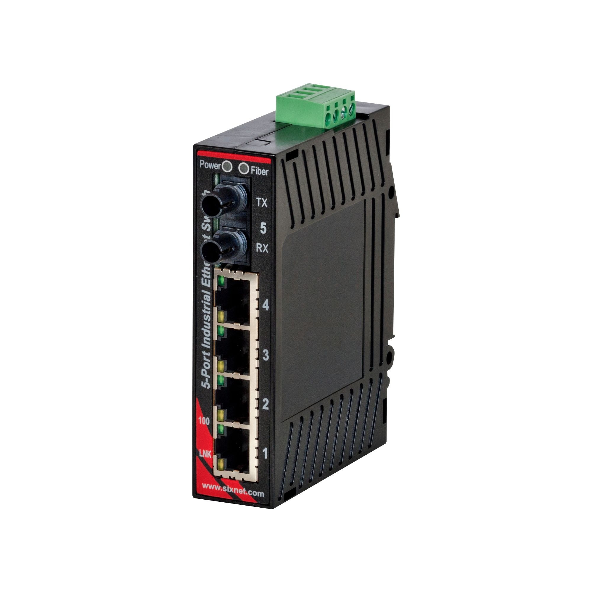 N-Tron SL-5ES Series DIN Rail Mount Ethernet Switch, 4 RJ45 Ports, 10/100Mbit/s Transmission, 10 → 30V dc