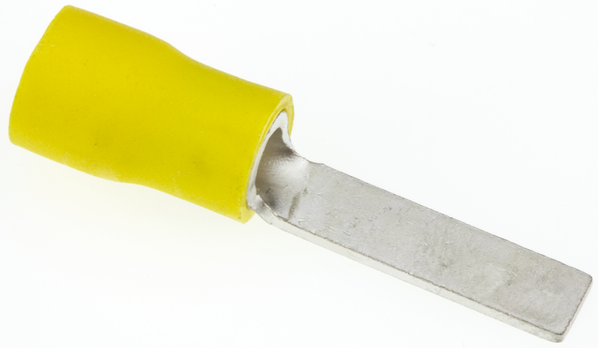 JST , AF Insulated Crimp Blade Terminal 18.6mm Blade Length, 2.6mm² to 6.6mm², 12AWG to 10AWG, Yellow