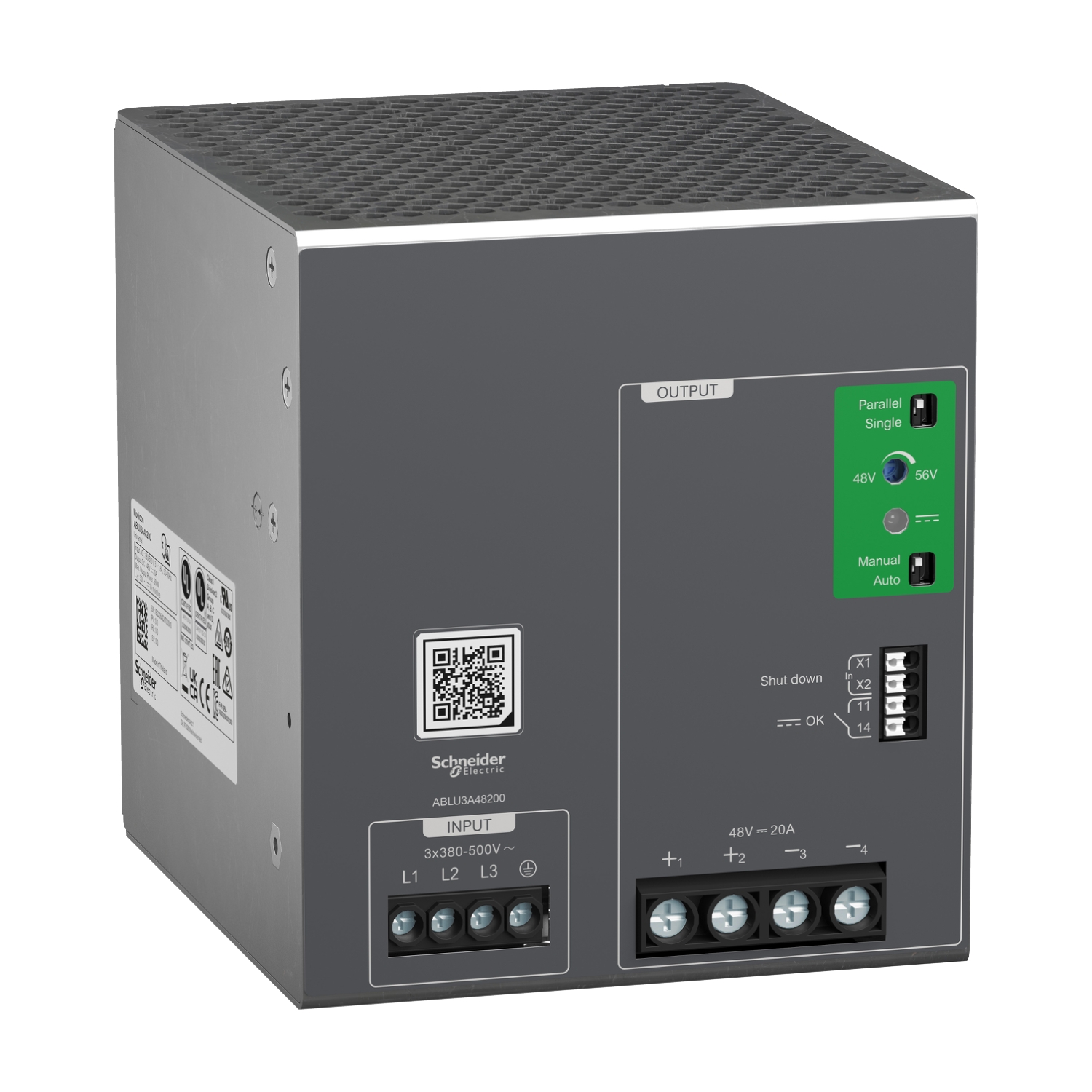 Schneider Electric Modicon Power Supply Switched Mode DIN Rail Power Supply, 500V ac ac Input, 48V dc dc Output, 20A