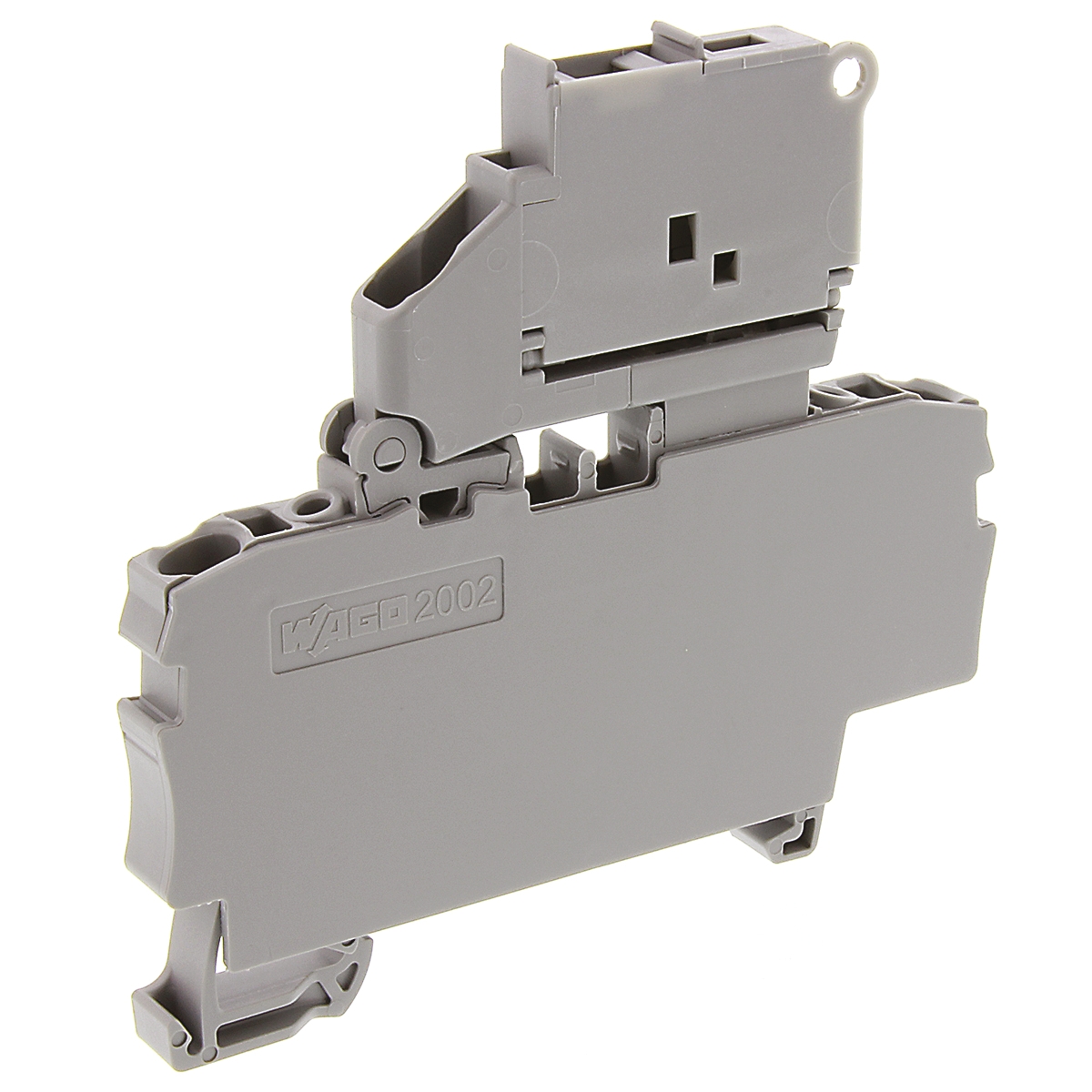 WAGO 2002-1611 2002 Series Grey, 2.5mm², 1-Level, Push-In Cage Clamp Termination, Fused, ATEX