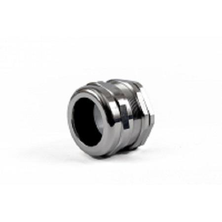 Hammond 1427BCG Series Grey Nickel Plated Brass Cable Gland, M50 Thread, 32mm min., 38mm max., IP68