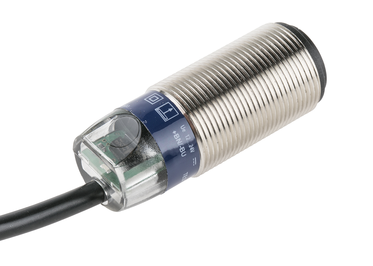 Telemecanique Sensors Through Beam Photoelectric Sensor, Barrel Sensor, 15 m Detection Range