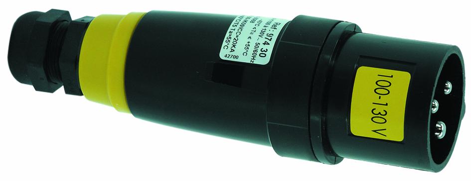 Emerson Appleton Cable Mount 2P + E Industrial Power Plug ATEX, IECEx, Rated At 16A, 20-25Vac 50/60Hz