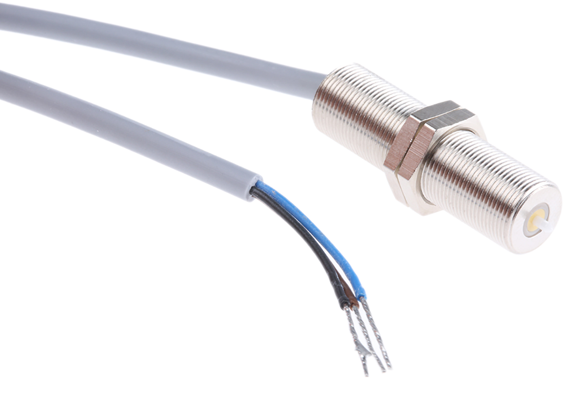 Baumer Barrel Nickel Plated Brass PNP 0 → 10Hz Precision Position Switch, Cable Mount, 50mA, IP50, 28 x 8mm