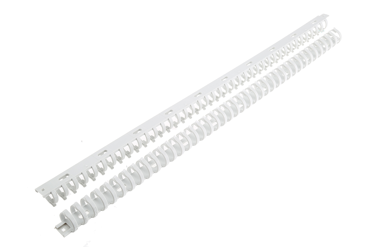 Hager Standard Grey Slotted Flexible Panel Trunking - Flexible Slot, W23 mm x D21mm, L0.5m, Polyamide