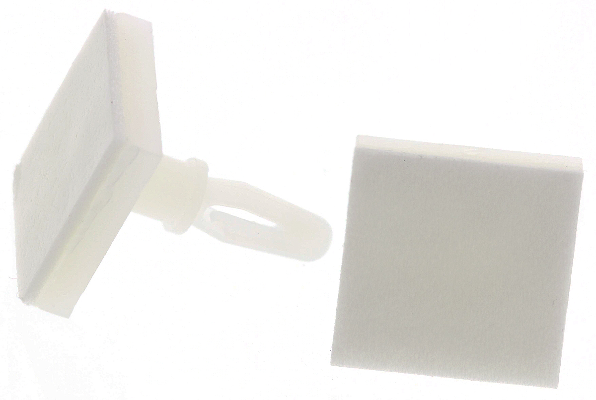 LCBSBM-5-01A2-RT, 7.9mm High Nylon PCB Support for 3.18mm PCB Hole, 12.7 x 12.7mm Base