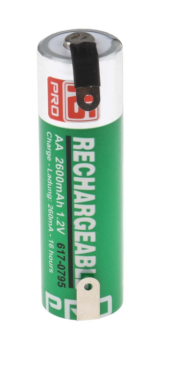 RS PRO AA NiMH Rechargeable AA Battery, 2.6Ah, 1.2V