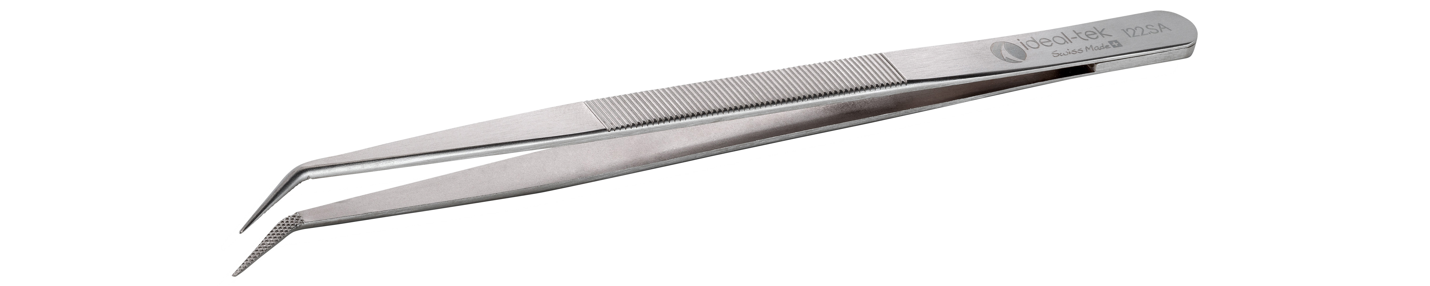 ideal-tek 150 mm, Stainless Steel, Bent, Tweezers