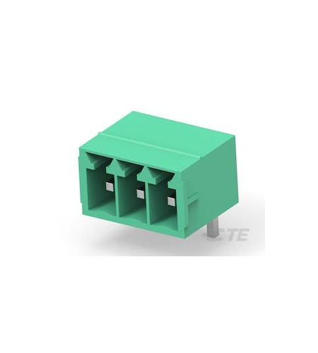 TE Connectivity 2842 Series PCB Terminal Block, 3-Contact, 3.5mm Pitch, Board Mount, 1-Row, Through Hole Termination