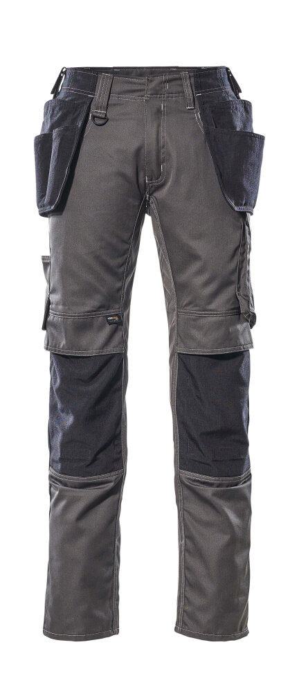Mascot Workwear Kassel Unisex's Black, Grey 35% Cotton, 65% Polyester, Size 35 in Waist Size 35.5 in W 35in L