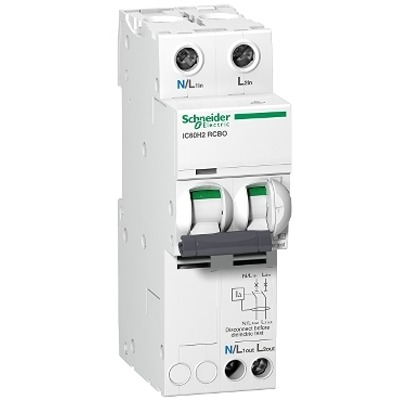 Schneider Electric RCBO, 16A Current Rating, 1P Poles, Type C, Acti9 Range