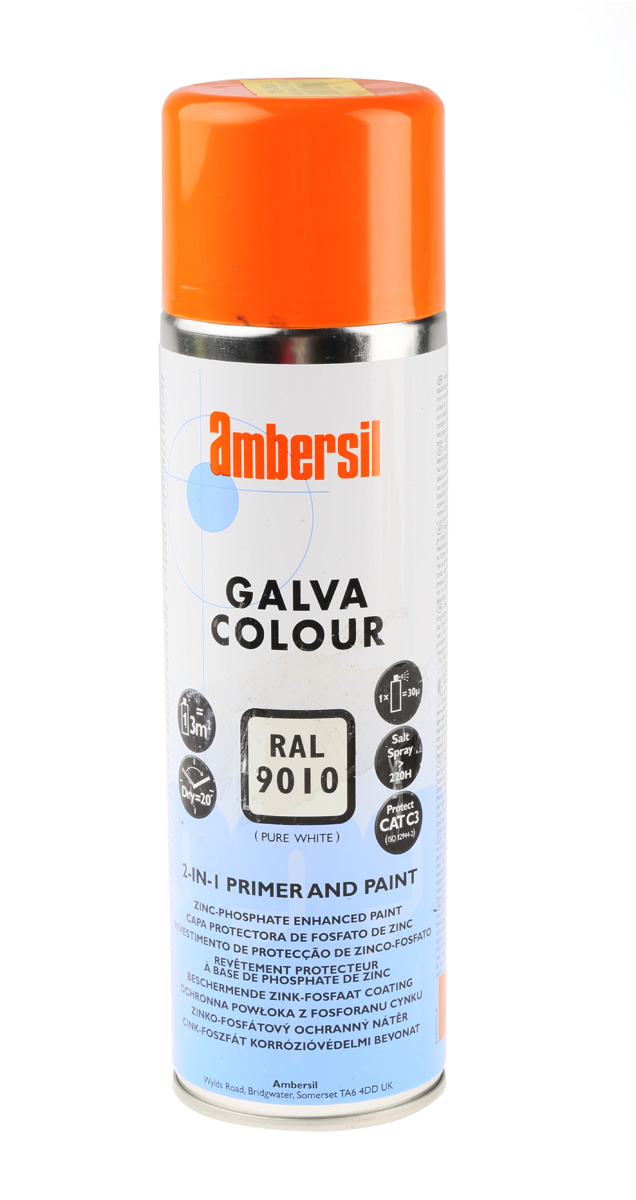 Ambersil 500ml RAL 9010 White Satin Spray Paint