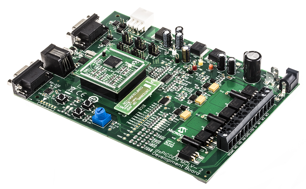 Microchip dsPICDEM MCLV-2 Brushless DC Motor for PIC24F, dsPIC33E, dsPIC33F, PIC24E for PIC24F, PIC24E, dsPIC33E,