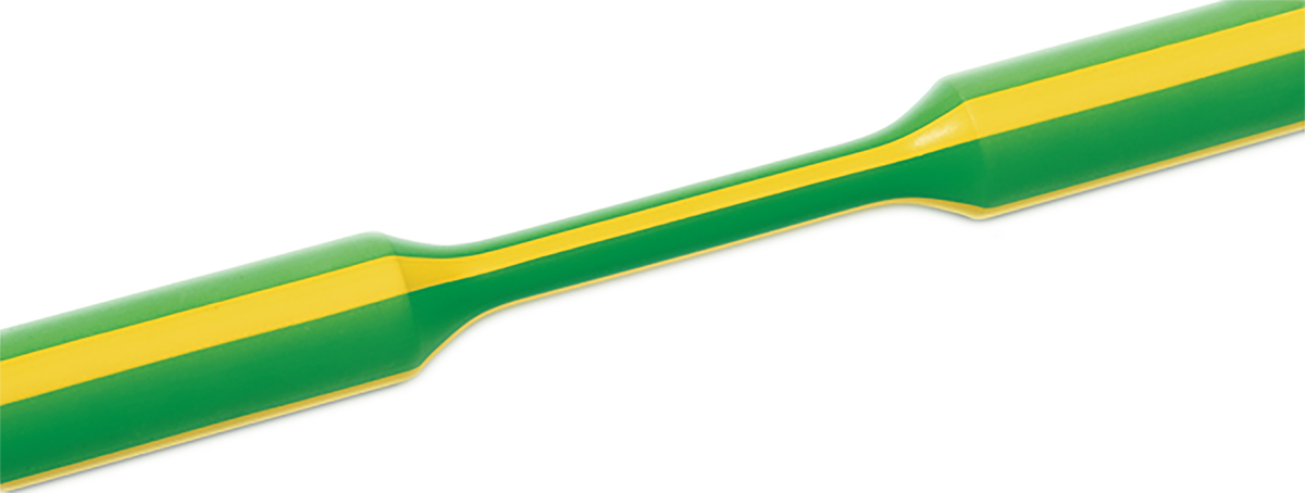 HellermannTyton Heat Shrink Tubing, Green/Yellow 3mm Sleeve Dia. x 30m Length 3:1 Ratio, TF31 Series