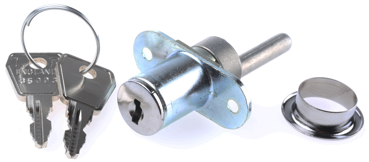 Euro-Locks a Lowe & Fletcher group Company Pedestal Lock, 22mm Panel-to-Tongue, 17mm Cutout, Key Unlock