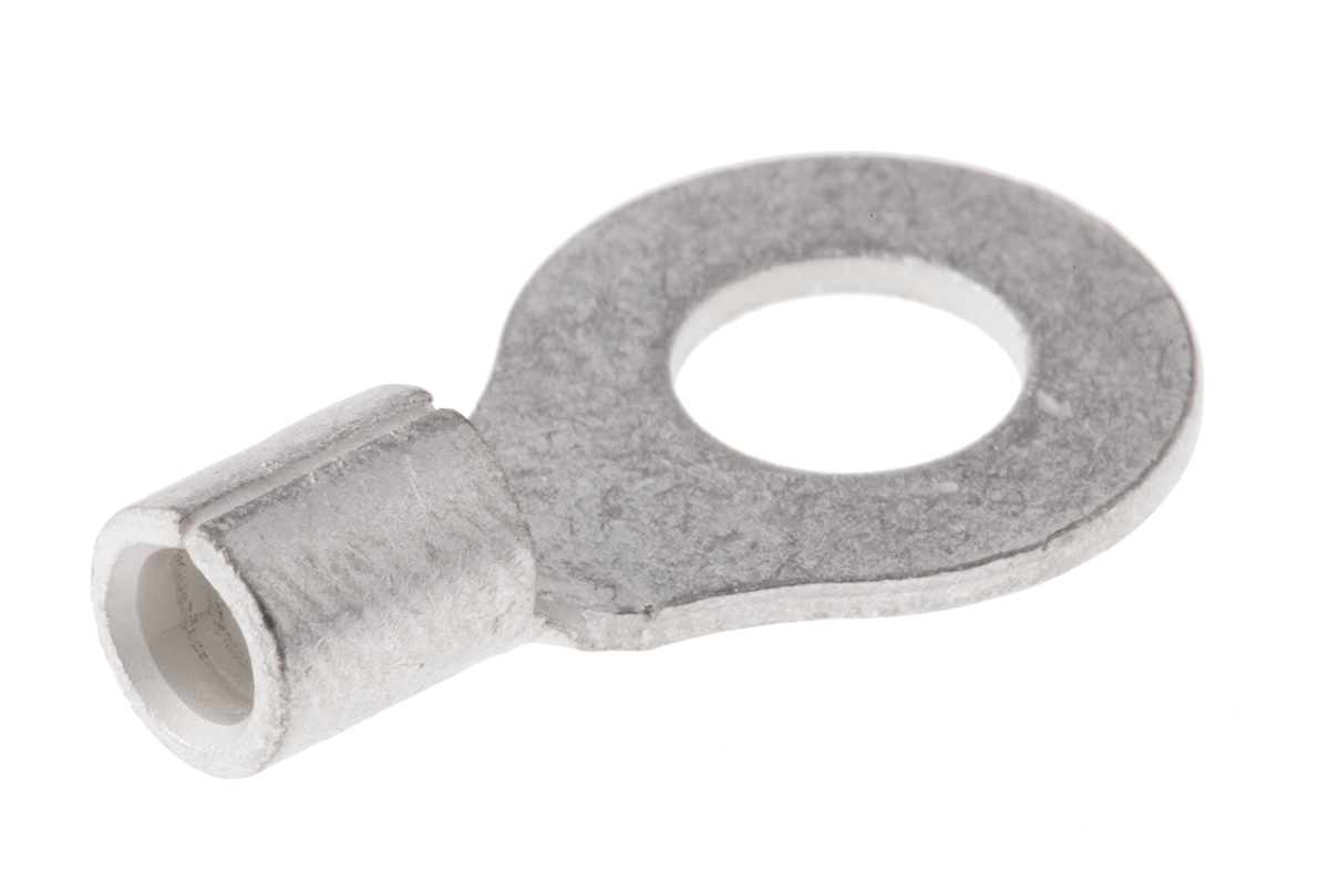 Molex, VersaKrimp Uninsulated Ring Terminal, M6 (1/4) Stud Size, 2.5mm² to 6mm² Wire Size