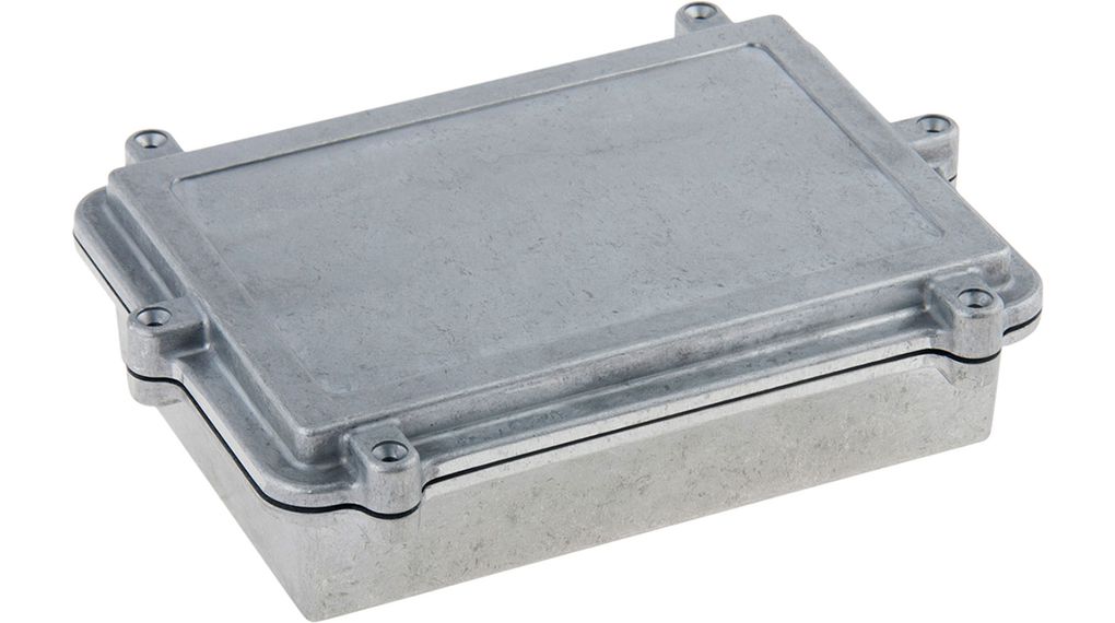 1-Avel RND Series Clear Aluminium Alloy Enclosure, IP67, Natural Lid, 142 x 202 x 55mm