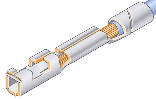 Amphenol Communications Solutions Mini-PV Series Female Crimp Terminal, 26AWG Min, 22AWG Max