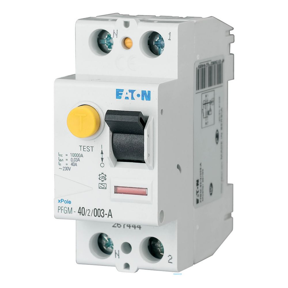 Eaton RCCB, 40A, 2 Pole, 30mA, Type A, 230V ac