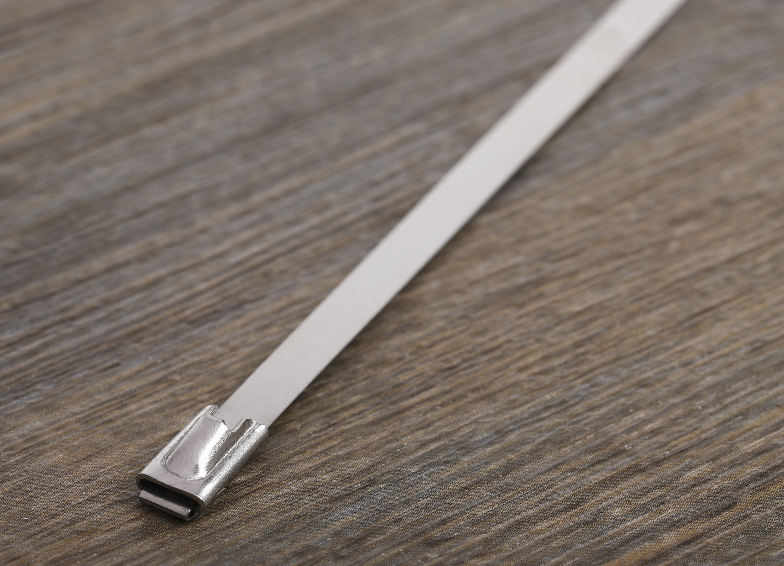 RS PRO Cable Tie, Roller Ball, 360mm x 4.6 mm, Silver Stainless Steel, Pk-100